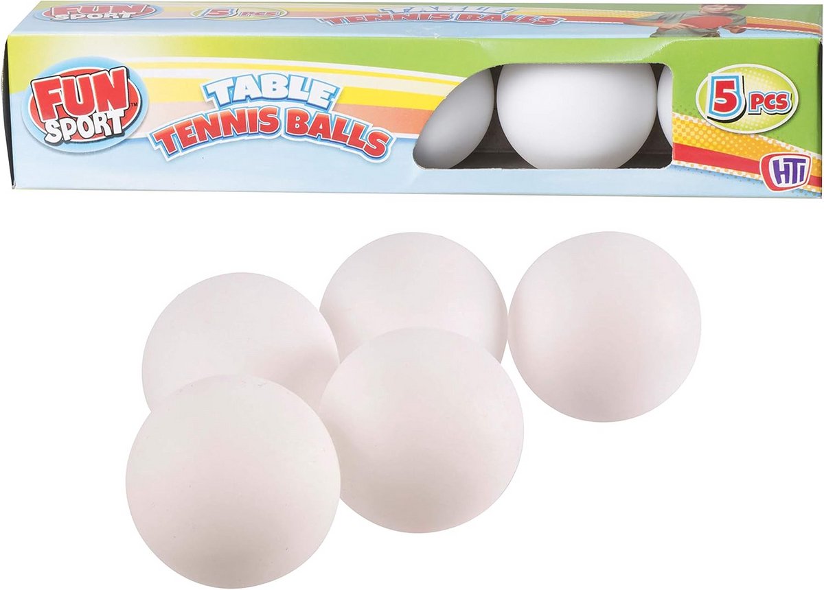 Set van 5 Tafeltennisballen voor Beginners en Recreatief Spel