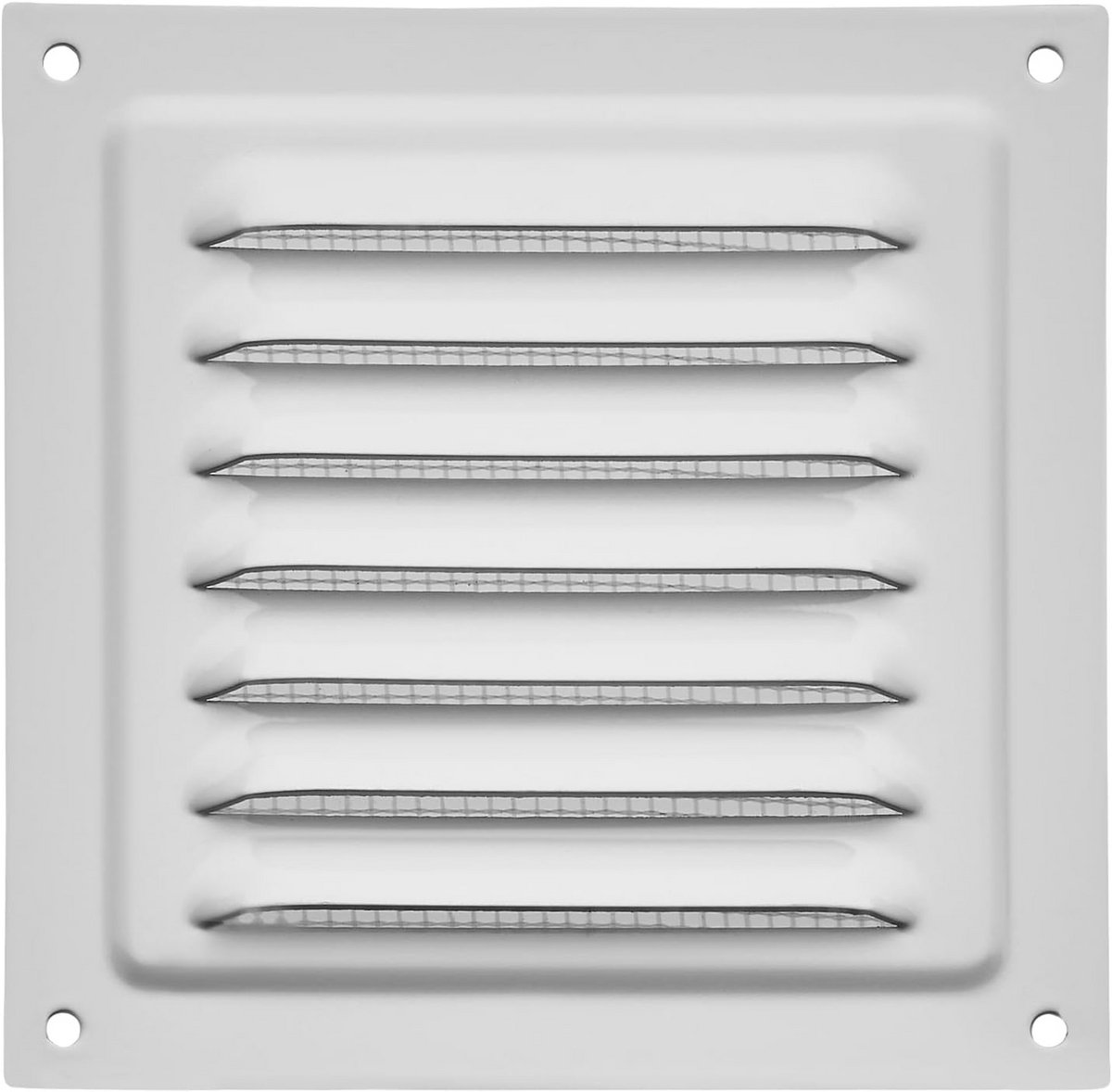 Aluminium Ventilatie Rooster Wit 125x125 mm met Anti-Insectenhor voor Buiten en Binnen
