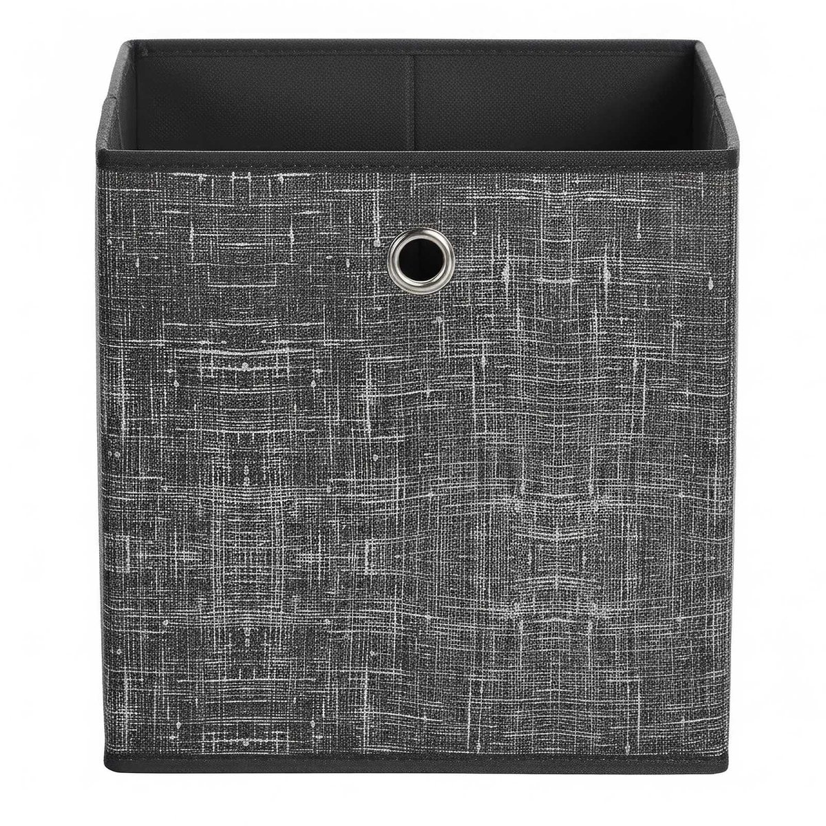 Set van 6 opvouwbare opbergdozen van non-woven stof – Grijs – Inclusief handvat – 30 x 30 x 30 cm