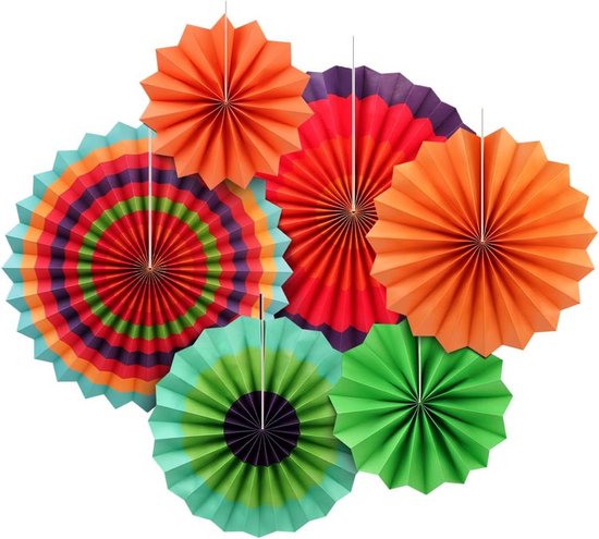 Zerodeco Feestdecoratieset – 21-delig Met Papieren Pompons, Waaiers, Wimpels En Slingers In Blauw En Wit, Voor Bruiloft, Verjaardag Of Kerst