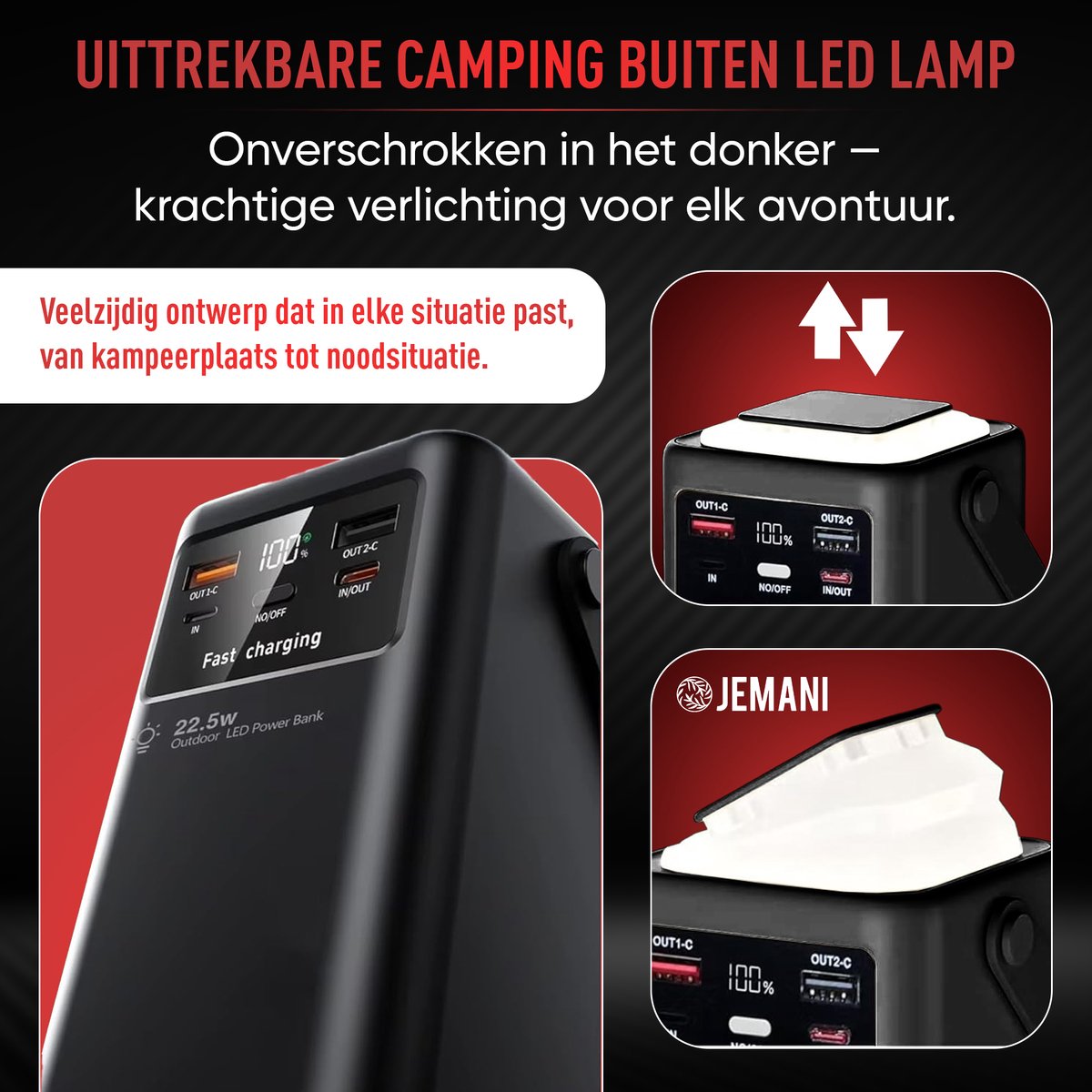 Mezzy Goods Powerbank 50000 mAH met Snellader en LED Indicatie - afbeelding 3