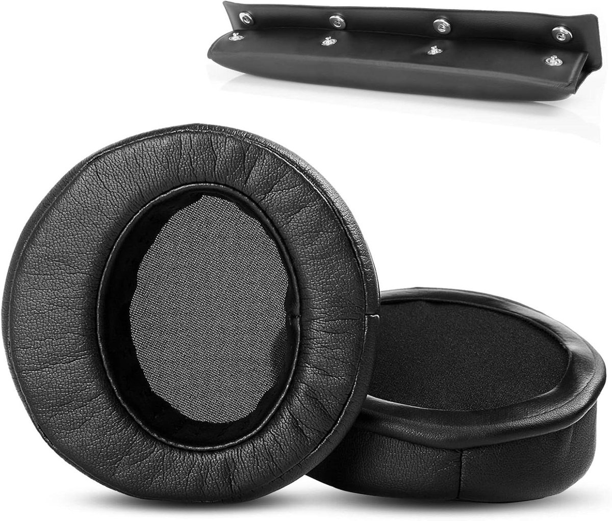 Oorkussens compatibel met Over-Ear Oortelefoon - Proteïne Lederen Oorkussens - Vervangende Oorkappen - Geschikt voor D2000, D5000, D7000, D1100, D5200, D7200, D9200 - Oorkussens + Beschermhoes