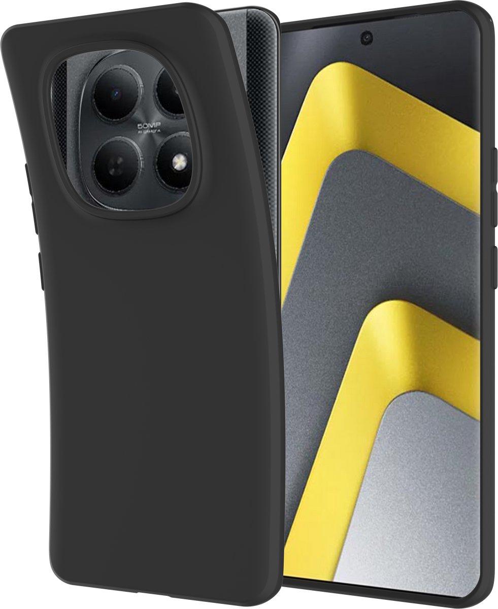 Cazy hoesje geschikt voor Xiaomi Poco M8 (5G) Hoesje Siliconen - Flexibele Case - Zwart