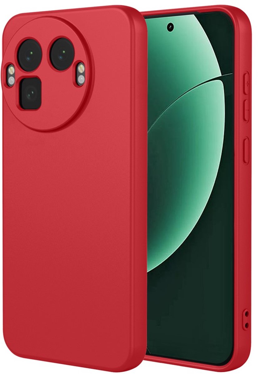 Hoesje geschikt voor Realme GT 8 Pro - Phonesta Soft Silk Silicone Back Cover - Rood
