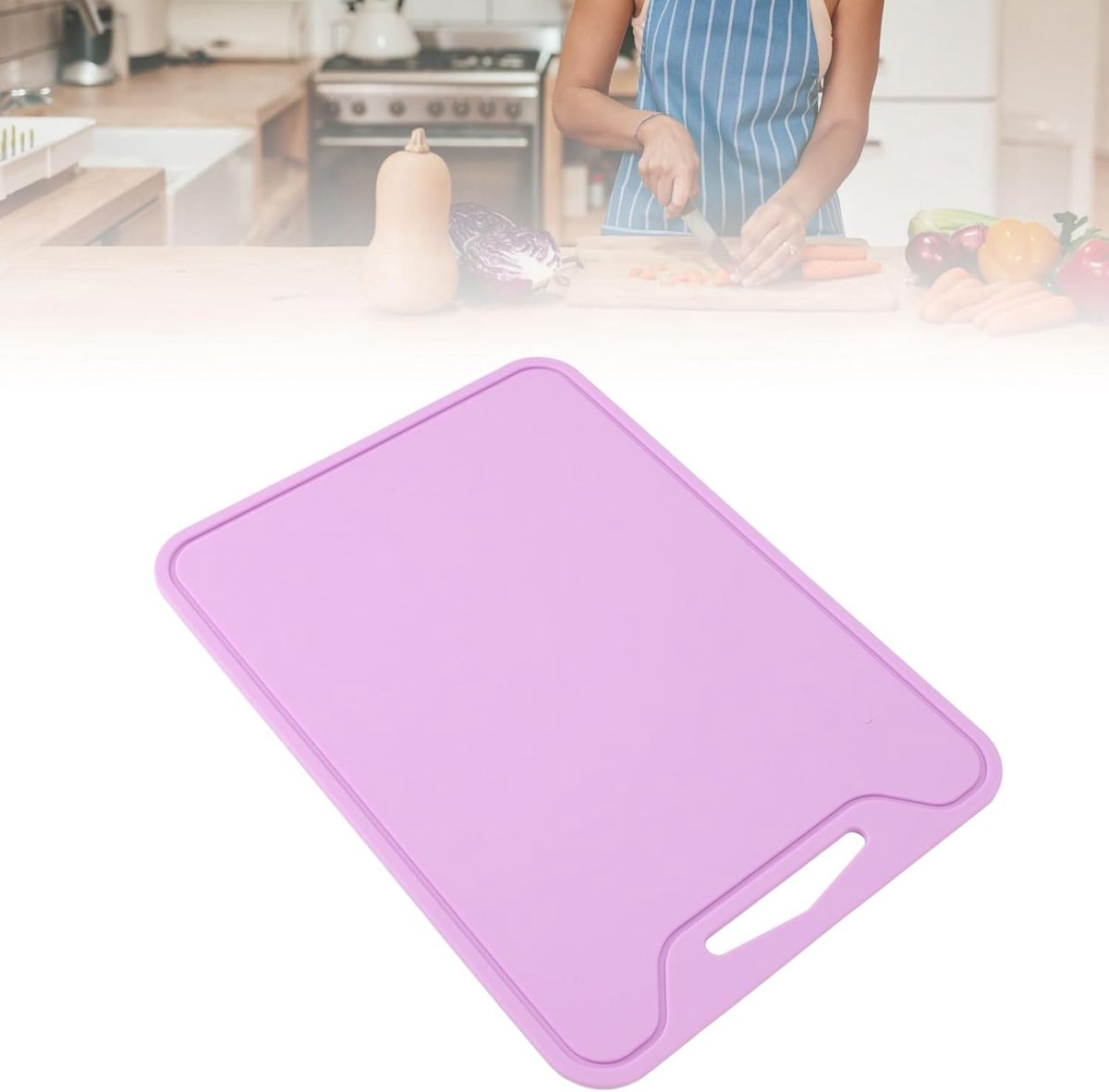 Snijplank - Snijmat - Buiten koken - Dubbelzijdig - 30x22cm - Paars