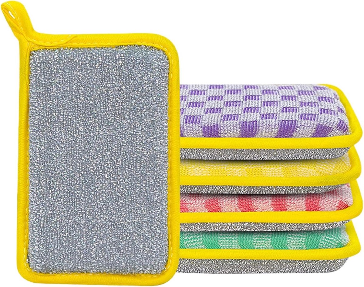 Afwassponsjes - Schrobpads - Keuken Schoonmaken - Set van 5 stuks - 13.5x9x2.5cm - Enkel kenmerk