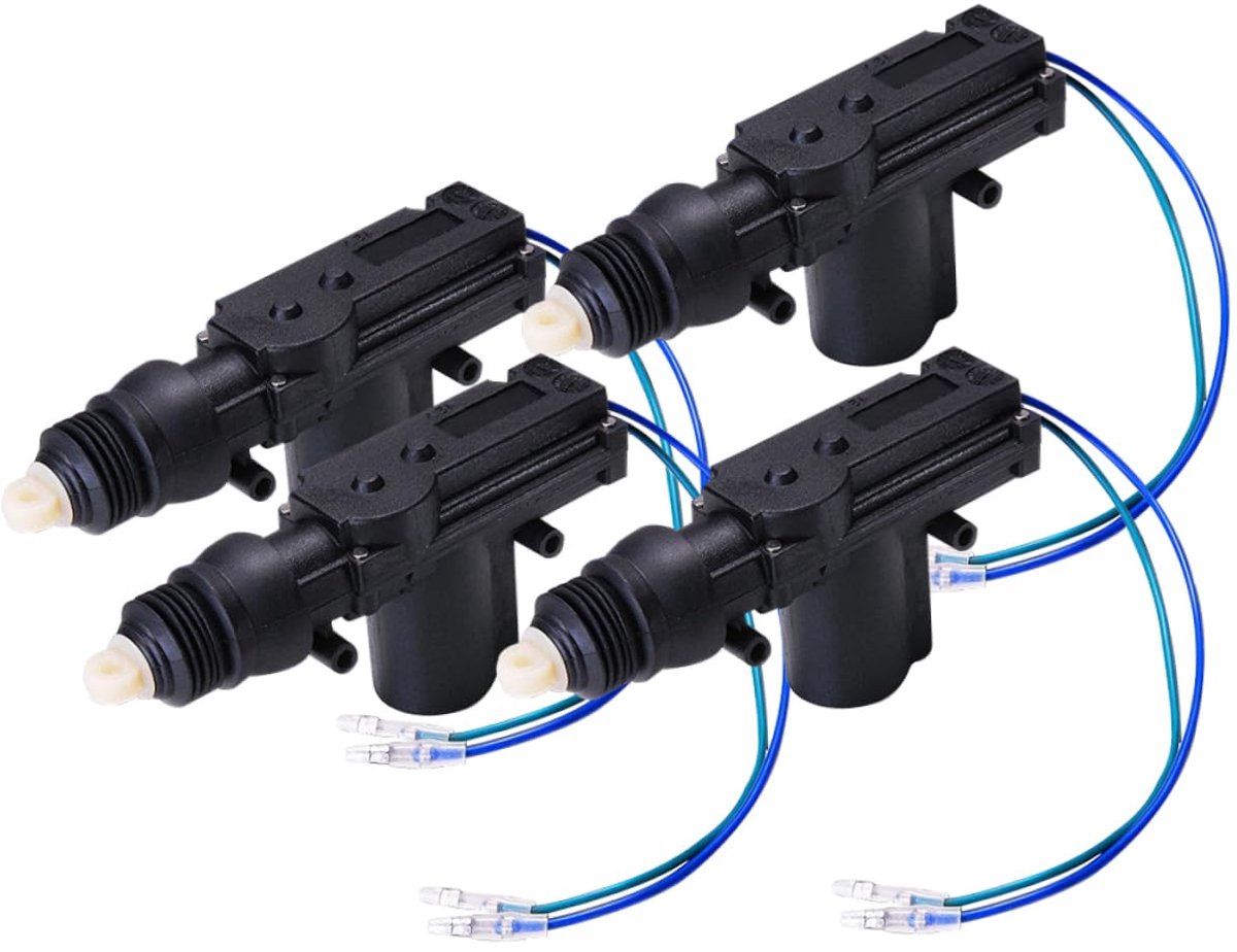 Deurslot Actuator - Centraal Slot - Auto Beveiliging - Universeel 12V Systeem - 14.5x6x3 cm - Zwart
