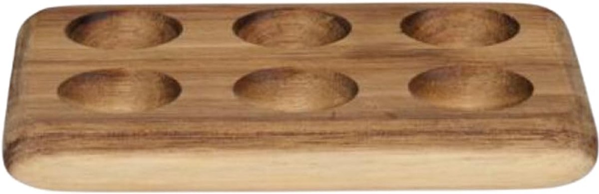 Houten Eierhouder - Eierrekje - Keuken Opslag - Duurzaam Hout - 17x11x2 cm - Natuurlijk