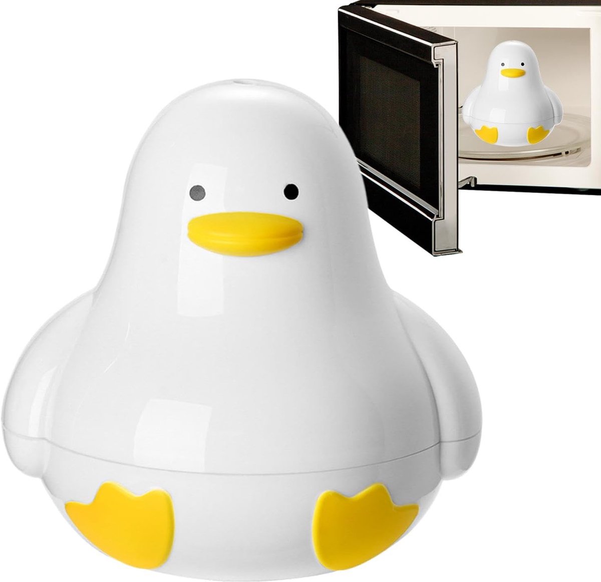 Magnetron Eierkoker - Ontbijt Koker - Snel Eieren Koken - Eend Design - 6 Inch Breed