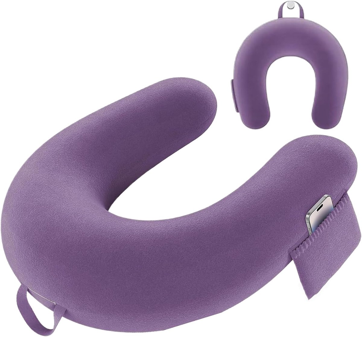 Leeskussen Bed - Ondersteunend Kussen - Ontspannen Lezen - Draagbaar Compact Design - 40x34x10cm - Paars