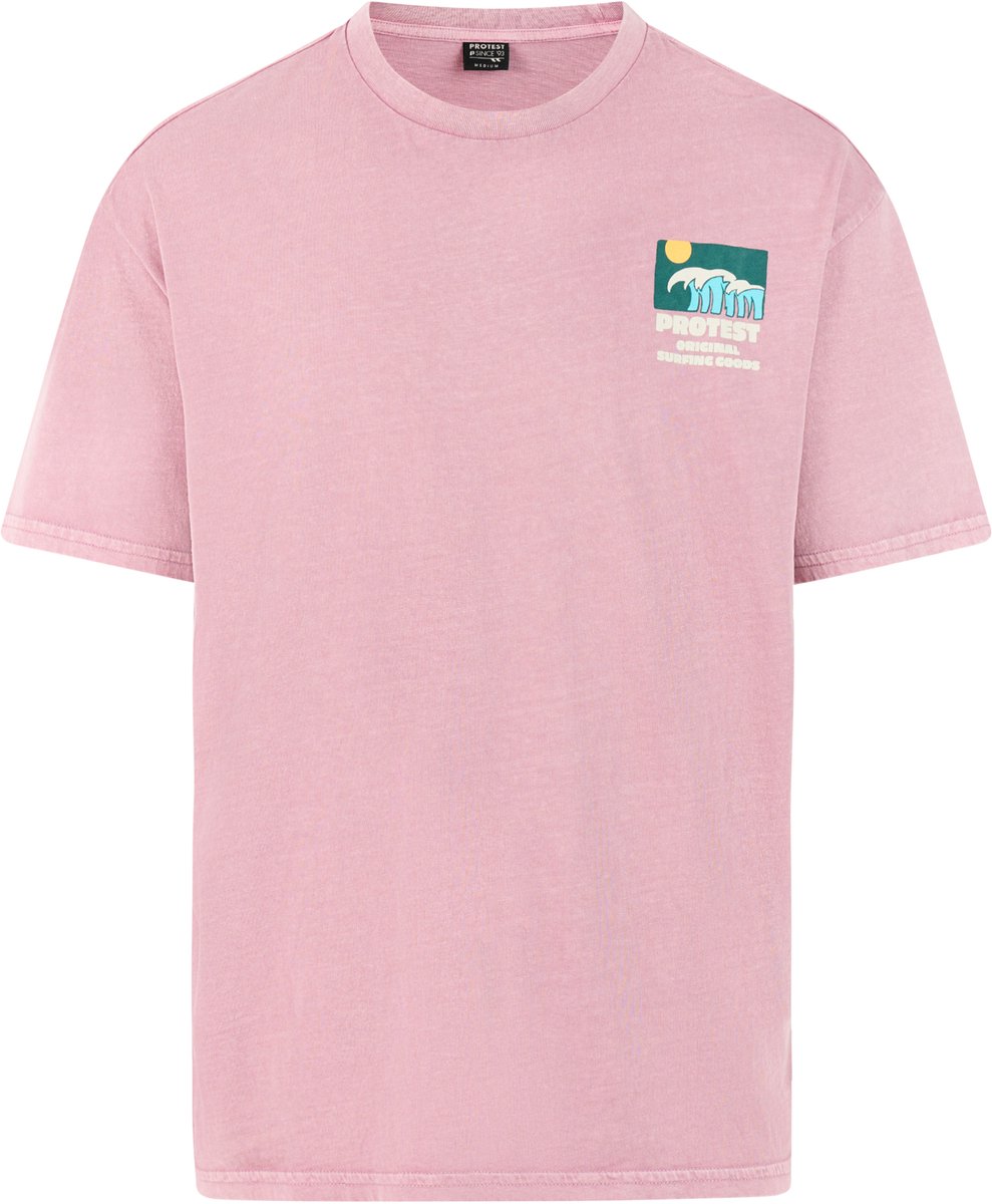Protest PRTMalana T-shirt Heren Korte mouwen Ronde hals Loose fit Plum / Mauve