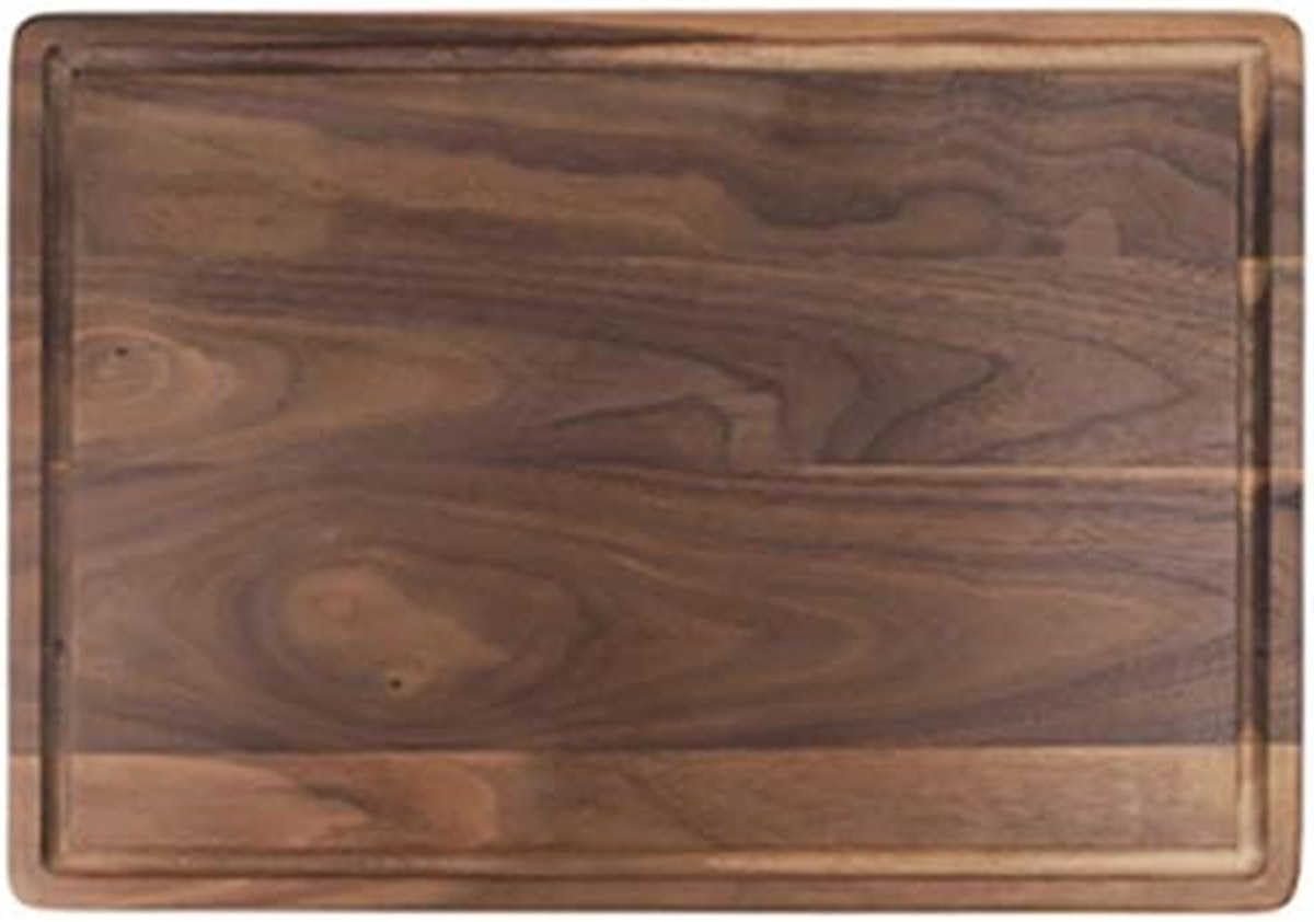 Houten Snijplank - Steak Plateau - Keuken Werk - Ingebouwde Groef - 22.5 x 33 cm - Bruin