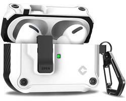 Coverzs TPU & PC Rugged case geschikt voor AirPods Pro / Pro 2 - Beschermhoesje - Optimale bescherming - Hoogwaardige kwaliteit