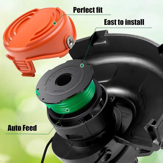 6 stuks grastrimmer spoel lijn vervangingsonderdeel voor Black & Decker GL7033 GL8033 GL9035 van Merkloos	 — afbeelding 5