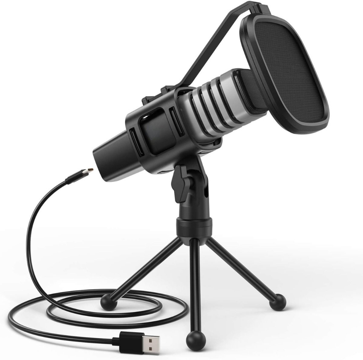 USB Microfoon met standaard - Gaming - Podcast - Voor Pc en console