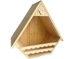 Vogelhuisje Tuin - Nestkast Duiven - Natuurlijk Hout - Buiten Ophangen - 30x16cm