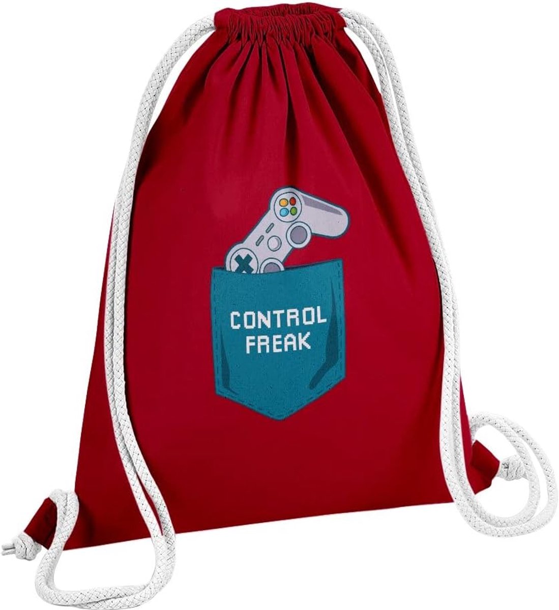 Sporttas Katoen - Gymtas - Vervoer Spullen - Exclusief Ontwerp - 12 Liter - Rood
