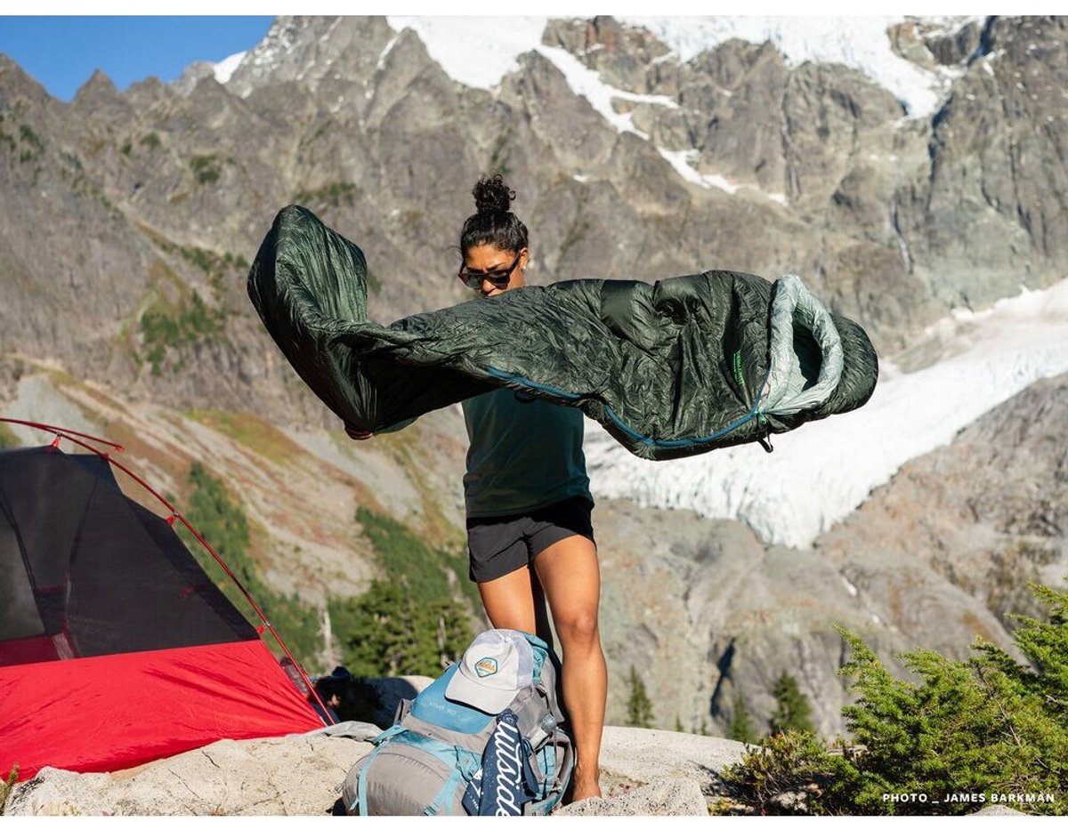 Therm-a-Rest Hyperion 32 UL Bag Lng - mummy slaapzak - Dons - Groen