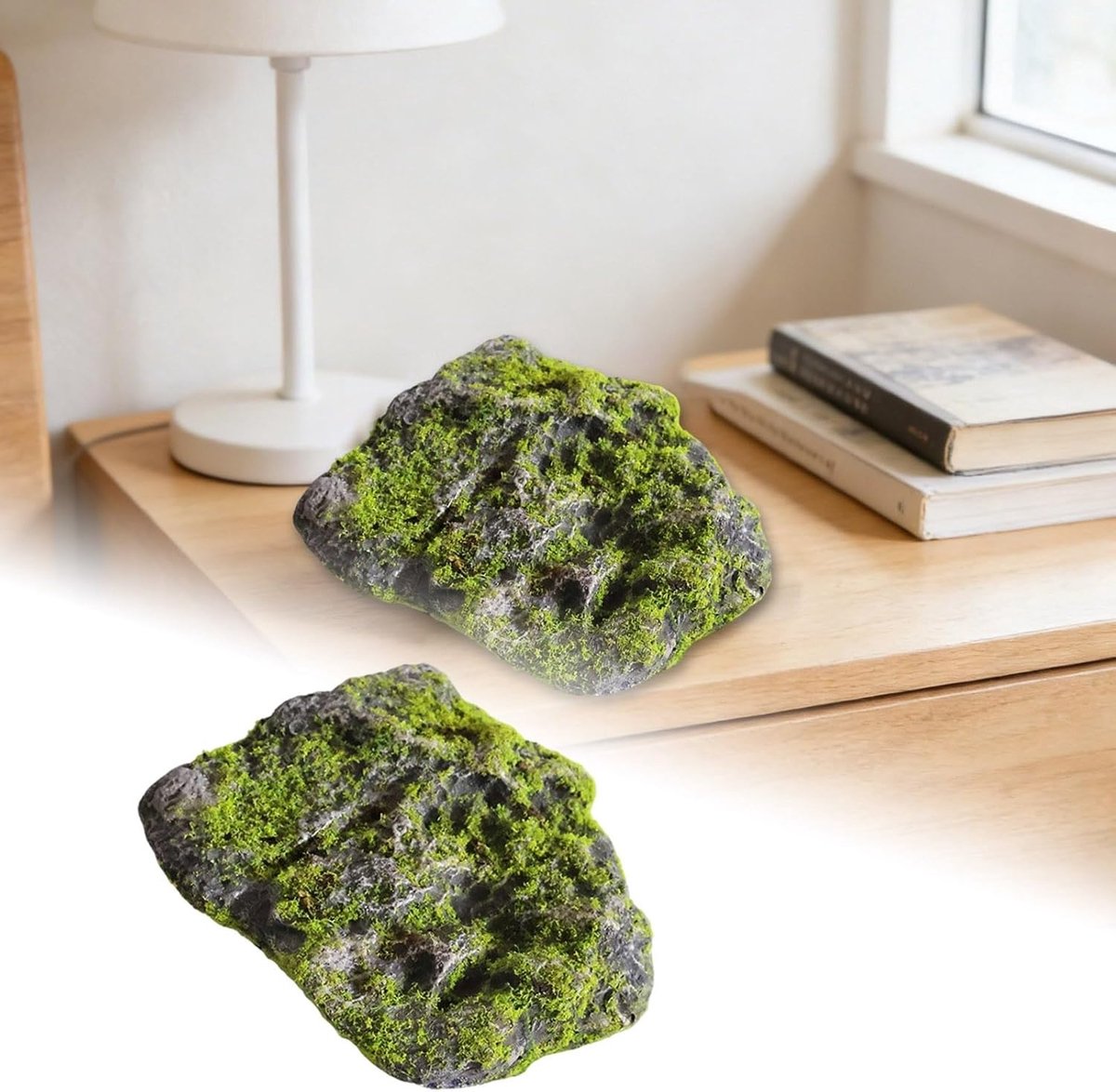 Decoratieve Stenen - Terrarium Accessoires - Interieur Vormgeving - Unieke Tafeldecoratie - 28 cm Verpakking - Camouflage