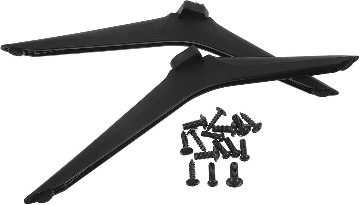Tv Poten Set - Monitor Voeten - Stabiele Bevestiging - Universele Pasvorm - 315 cm Lengte - Zwart