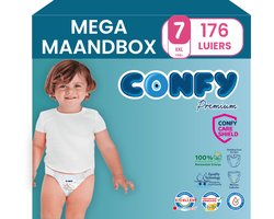 Confy Premium - Luiers Maat 7 (17+kg) - 176 Luiers - Mega Maandbox