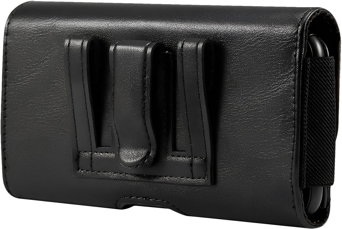 Avizar Riemtas Universeel Vintage-effect voor smartphone, maat XXL, Zwart