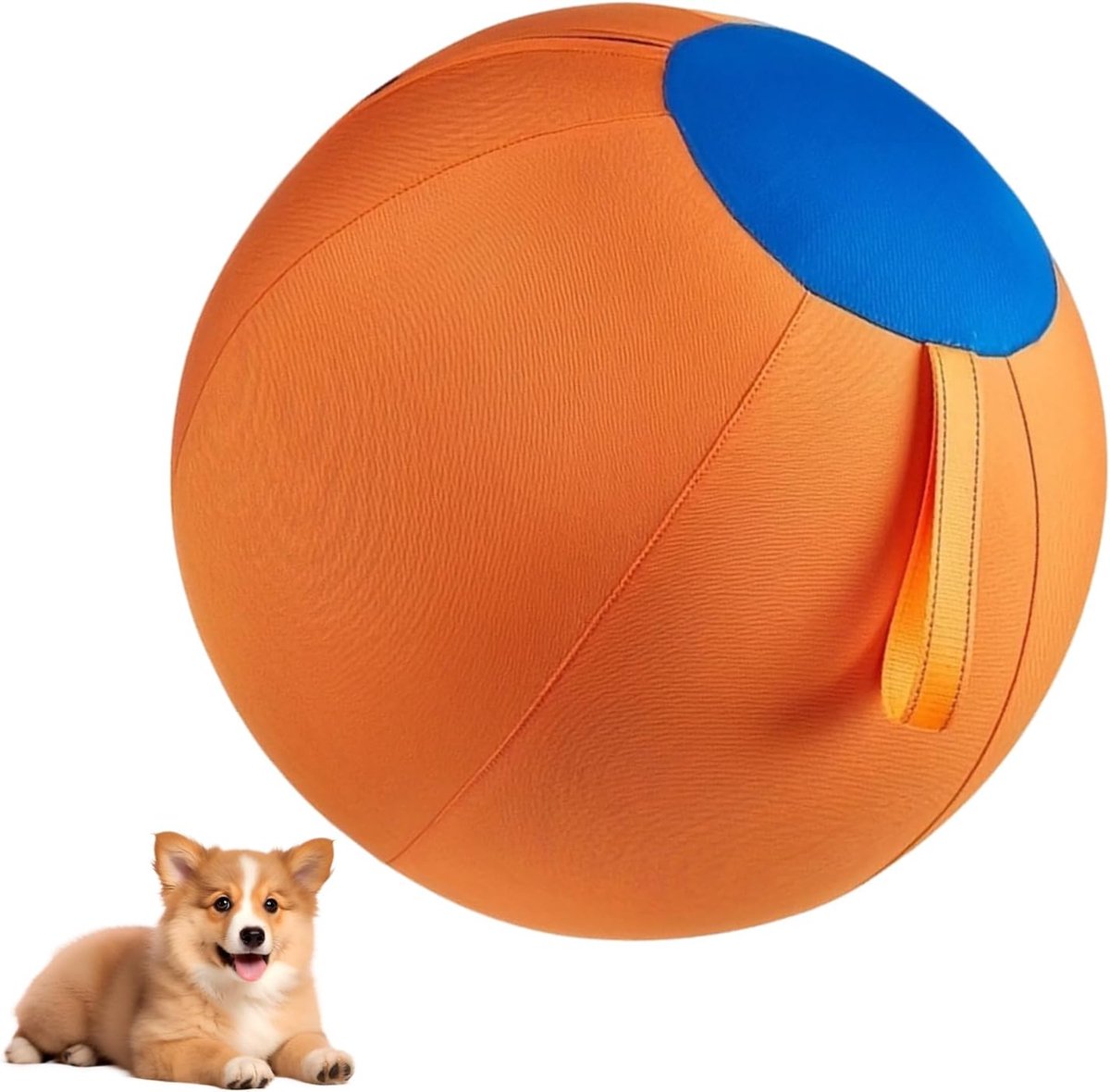 Hondenbal Opblaasbaar - Speelgoed Bal - Training Apporteren - Scheurwerend Materiaal - 45 cm Diameter - Oranje