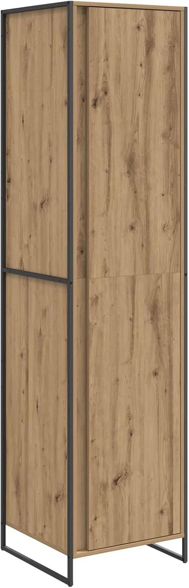 Kast met deuren - Opbergkast kleding - Slaapkamer opbergen - Duurzaam houtmateriaal - 50x50x200 cm - Eiken look