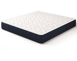 Matras 120x190 cm van hypoallergeen Waterfoam, 30 cm | Vulling van katoen en hoes van ademend 3D-stof, anti-huisstofmijt en schimmelwerend | Gemaakt in Italië