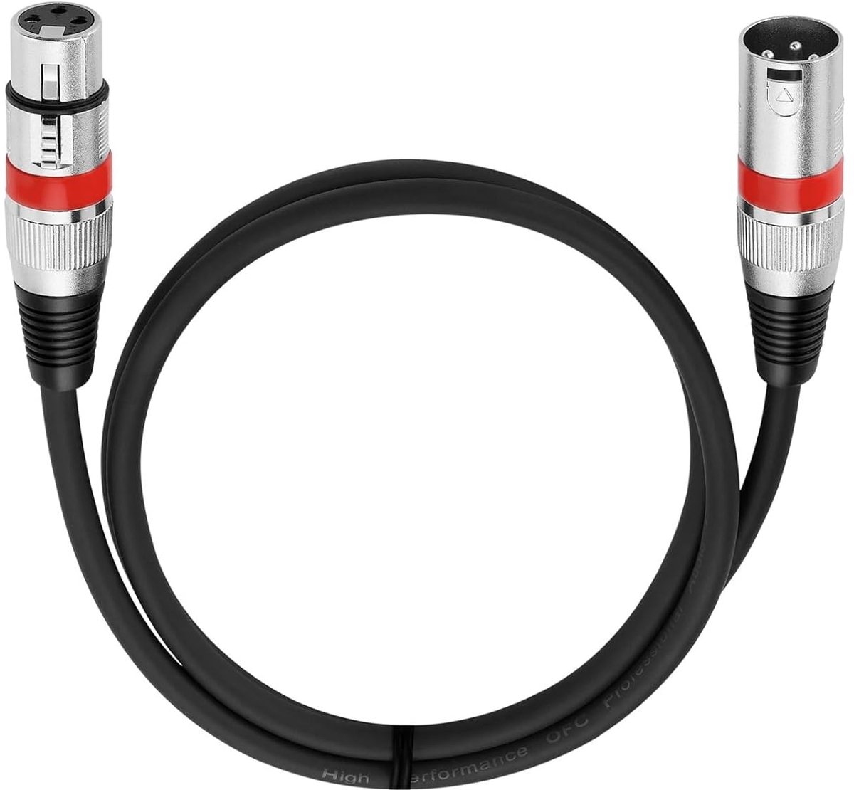 XLR Audiokabel - Microfoonsnoer - Professionele Audio - 3-polig Gebalanceerd - 1 Meter - Oranje