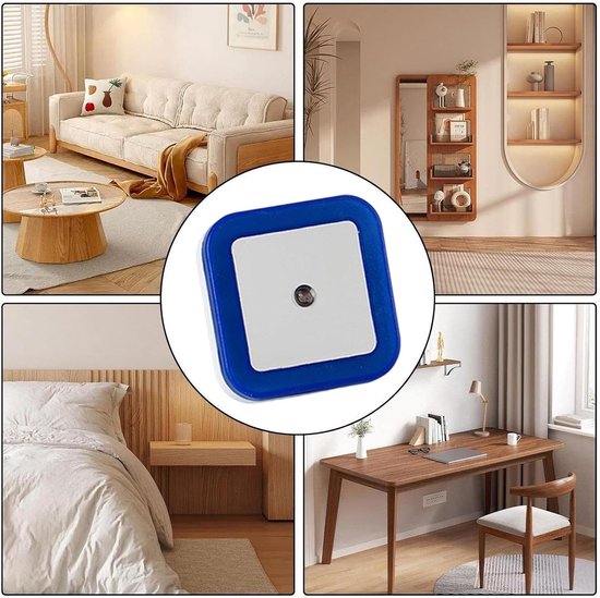 Nachtlampjes Stopcontact - Automatisch Aan - Veilige Verlichting - Schemer sensor - 4 x 7 cm - Blauw — afbeelding 4