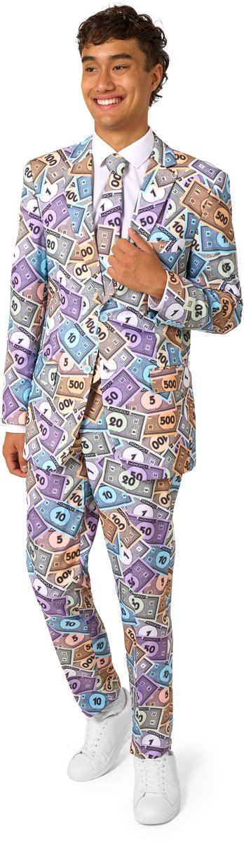 OppoSuits Monopoly Mannen Pak - Heren Kostuum - Mannen Pak - Verkleedkleding - Carnavalskleding - Meerkleurig - Maat 58