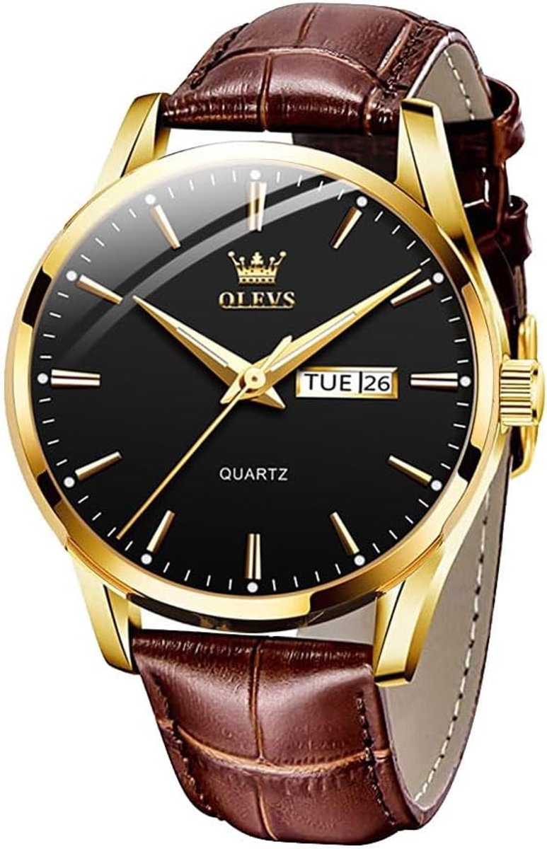 Heren Horloge - Klassiek Polshorloge - Dagelijks Gebruik - Ultralicht Gewicht - 42g 39mm Kast - Zwart Blauw