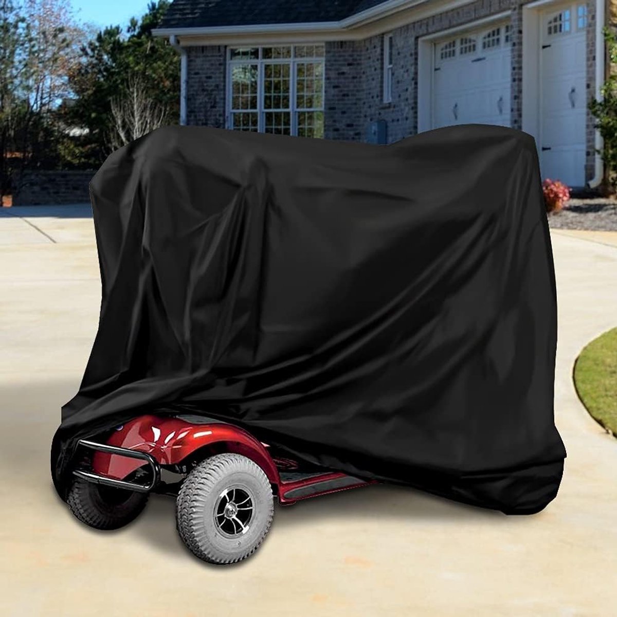 Elektromobil afdekhoes, waterdicht, regenbescherming voor rolstoel, winterbestendig, stofdicht, past op de meeste mobility scooters, professionele regenbescherming, 190 x 71 x 117 cm