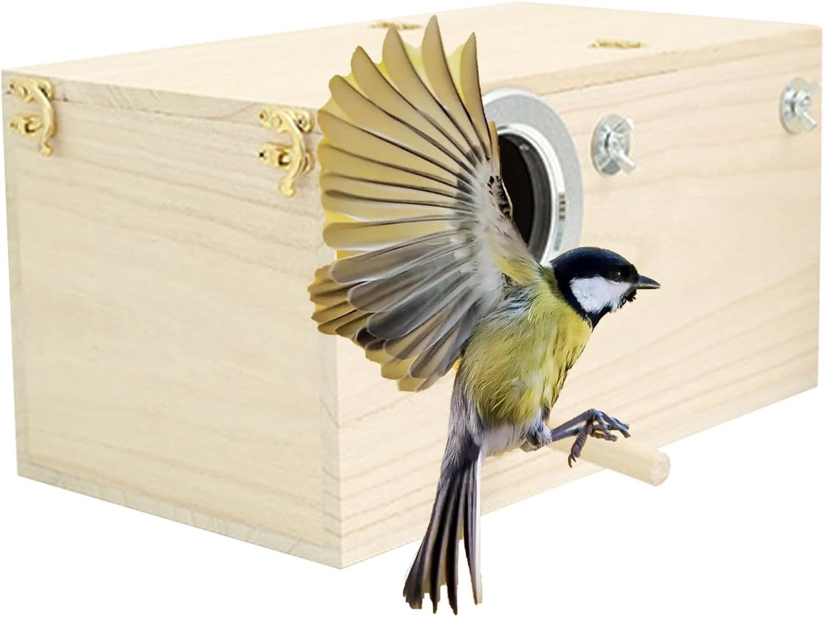 Nestkast Vogel - Broedhok Parkiet - Vogels Huisvesten - Ademend Ontwerp - 29x15x15 cm