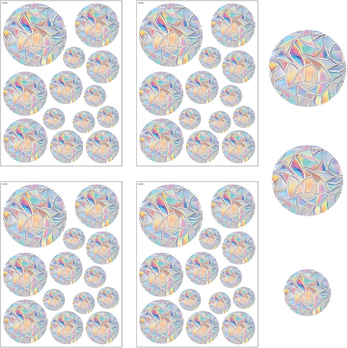 2 vellen- Circulaire Raamstickers-raamstickers vogelbescherming-antibotsings raamstickers-