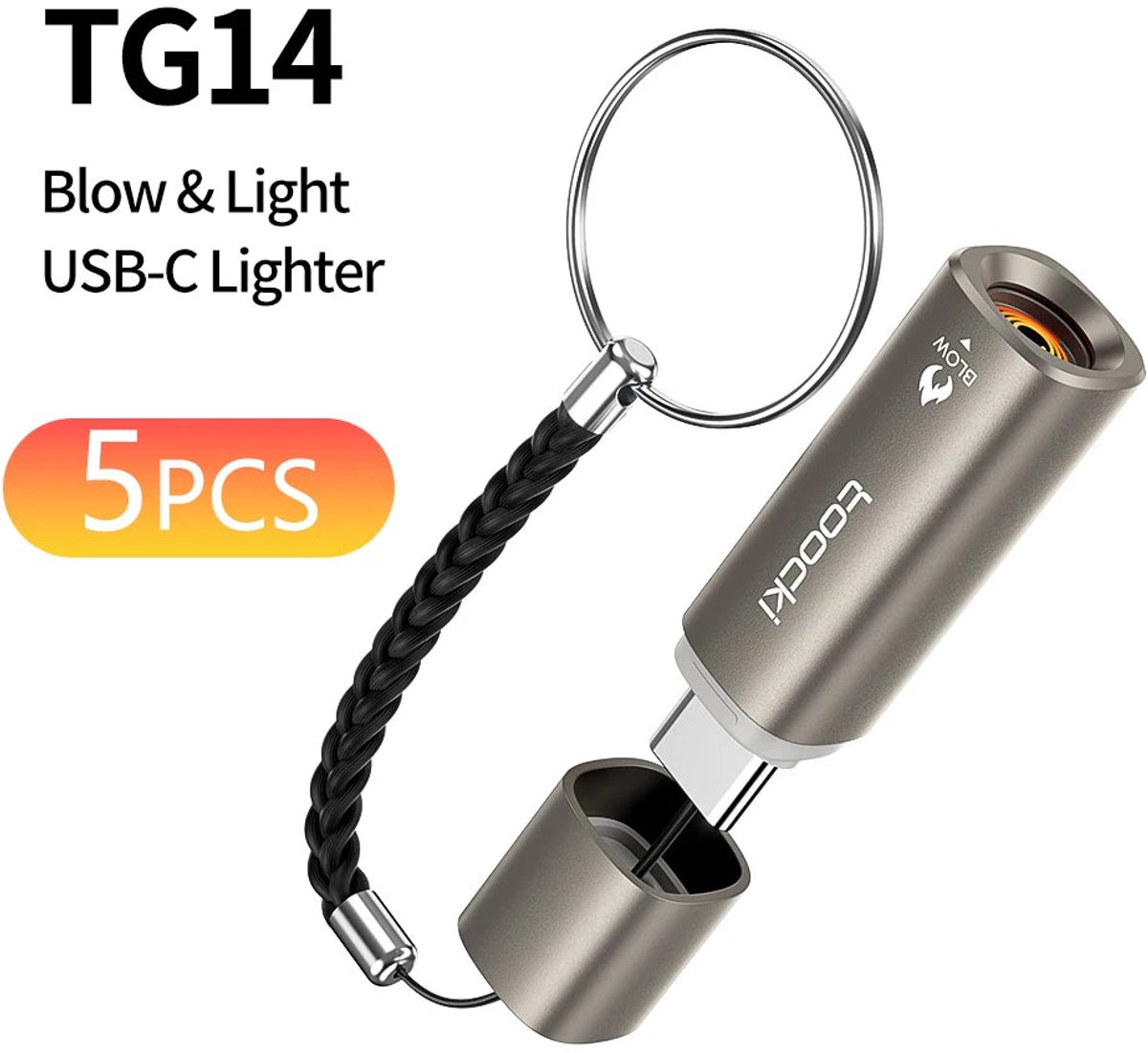 Toocki - Elektrische Sigarettenaansteker - Type-C Aansluiting - Compact En Draagbaar - Voor Reizigers - Model Toocki