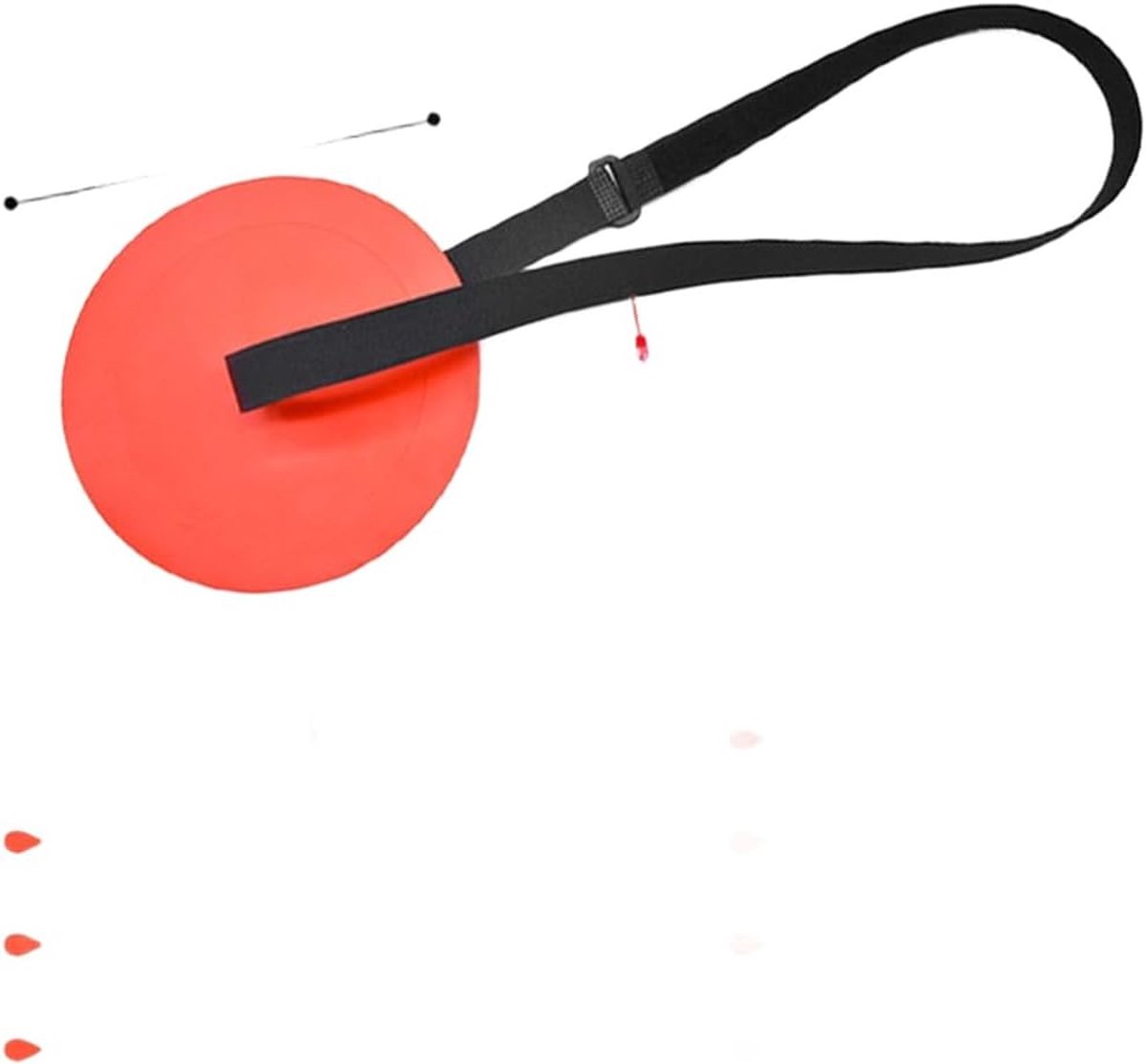Voetbal Oefendoel - Techniek Trainer - Balvaardigheid Verbeteren - Verstelbare Ophangriem - 25-40cm - Rood