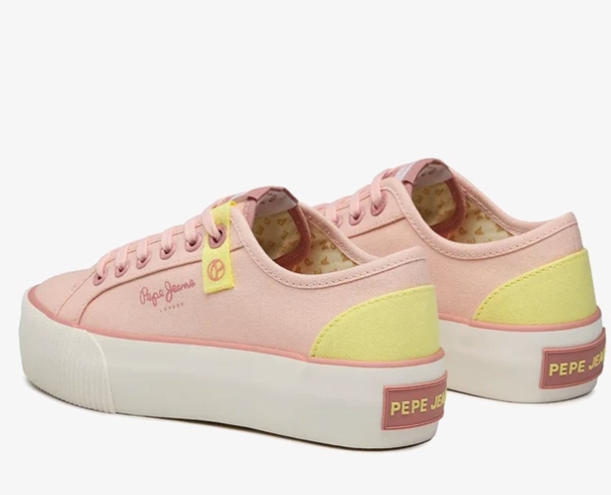 Pepe Jeans Ottis W Sun Dames Sneakers Roze Textiel