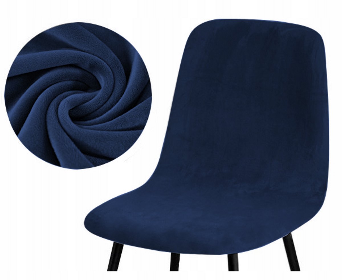 Meble odNowa Serie - Scandinavisch Stoel Overtrek - Blauw - Velours