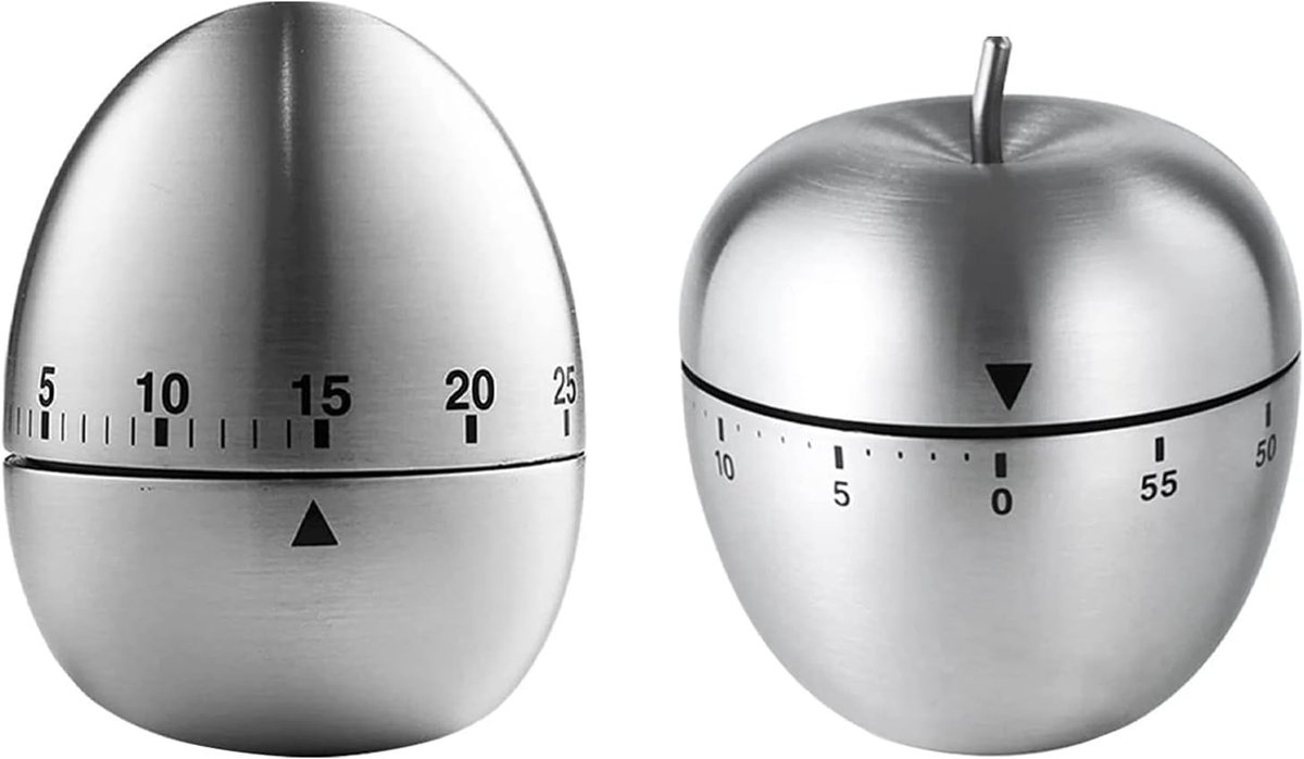 Kookwekker Set - Keuken Timer - Koken & Studeren - Waterdicht & 70 Decibel - 8x6 cm