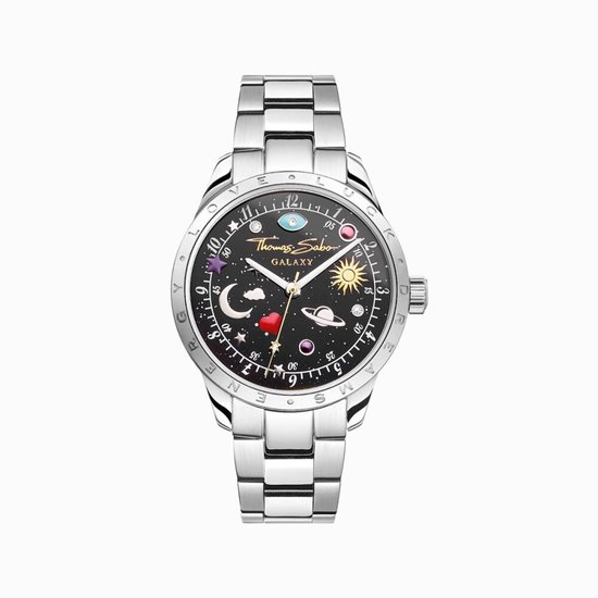 BOSS - Grijsgecoat automatisch horloge met monogramstructuur op de