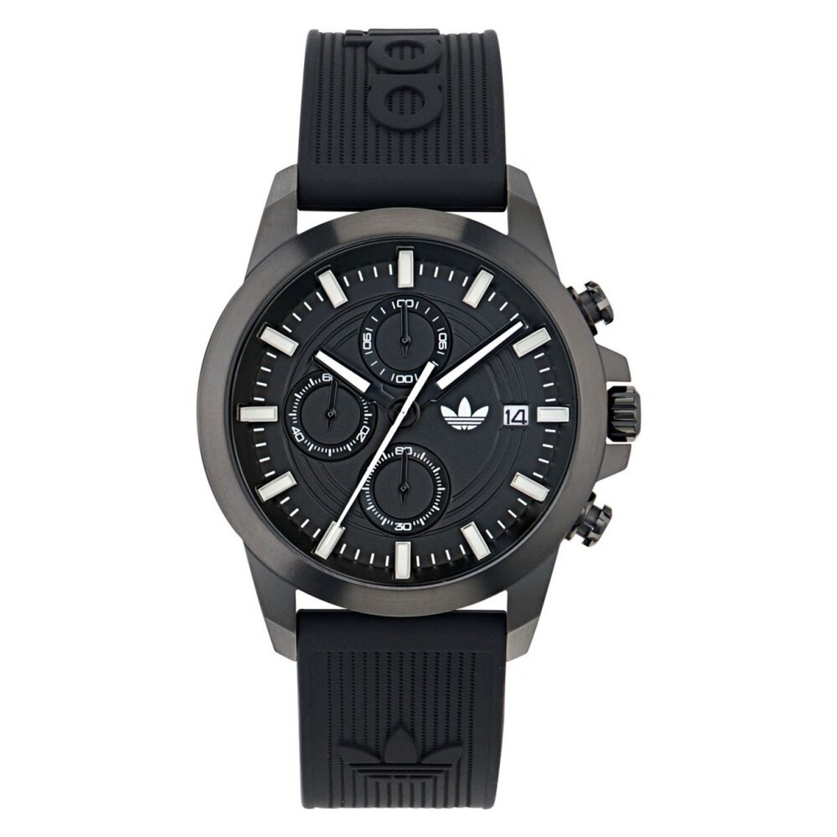 Adidas Originals Expression Two Chrono AOFH24521 Horloge - Siliconen - Zwart - Ø 43 mm