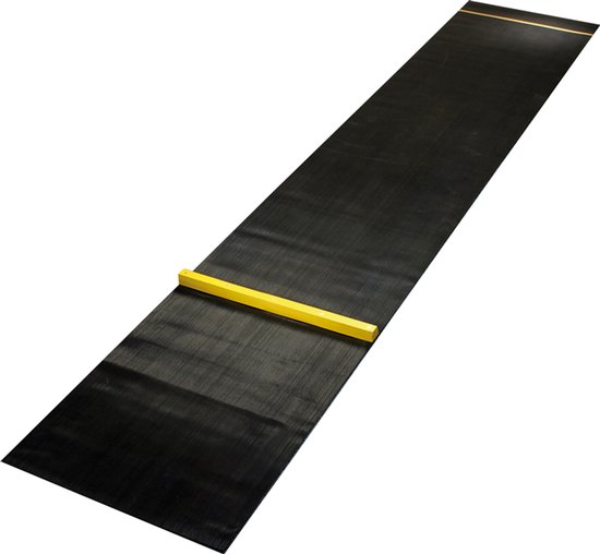 Dartmat Rubber met Oche – 300 x 60 cm – Officiële Werpafstand 237 cm – Werplijn voor Darten – Antislip Dartmat voor Thuisgebruik – Longfield