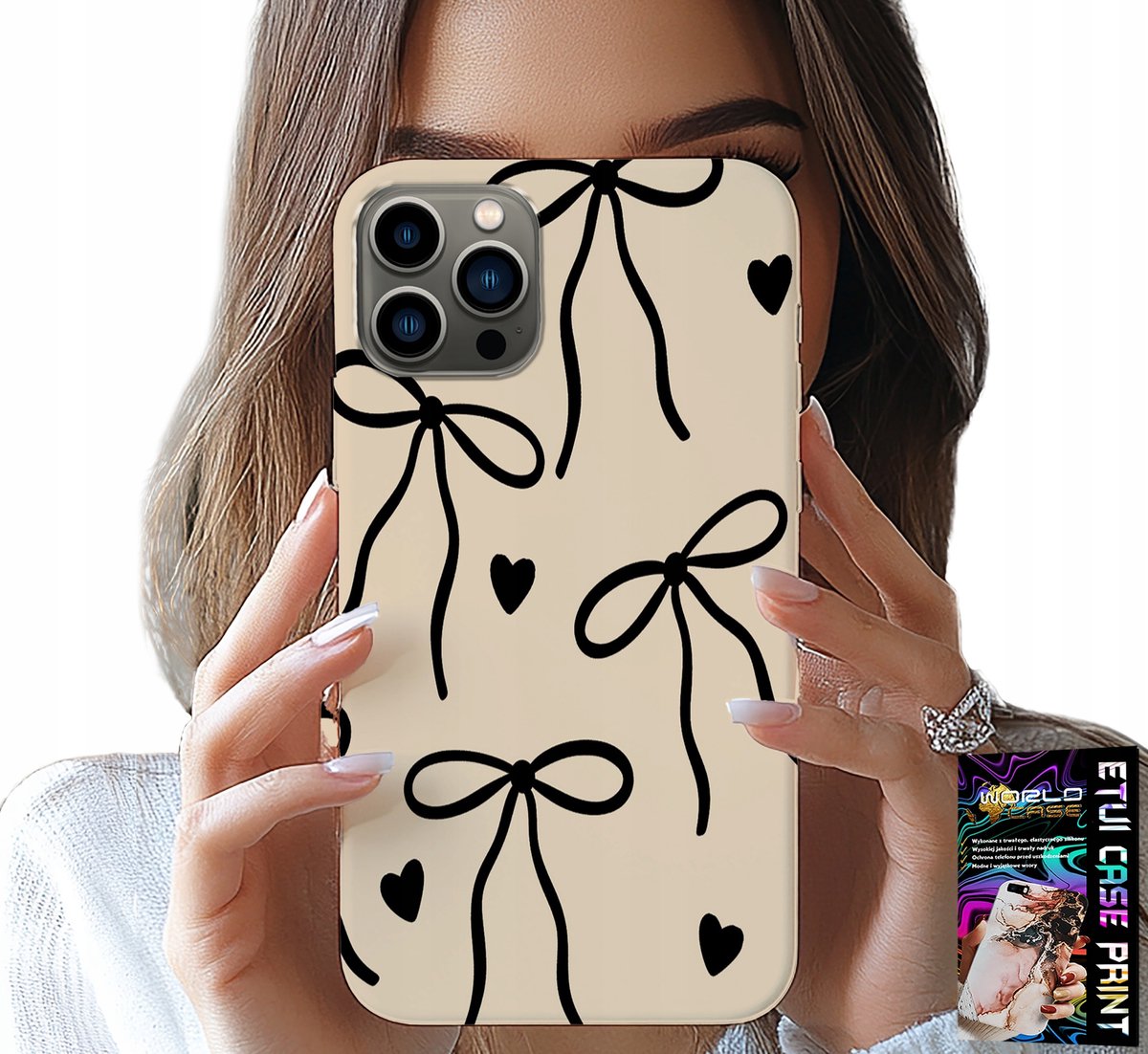 iPhone 12 Pro hoesje - Beige Bowls lint, modieuze patronen