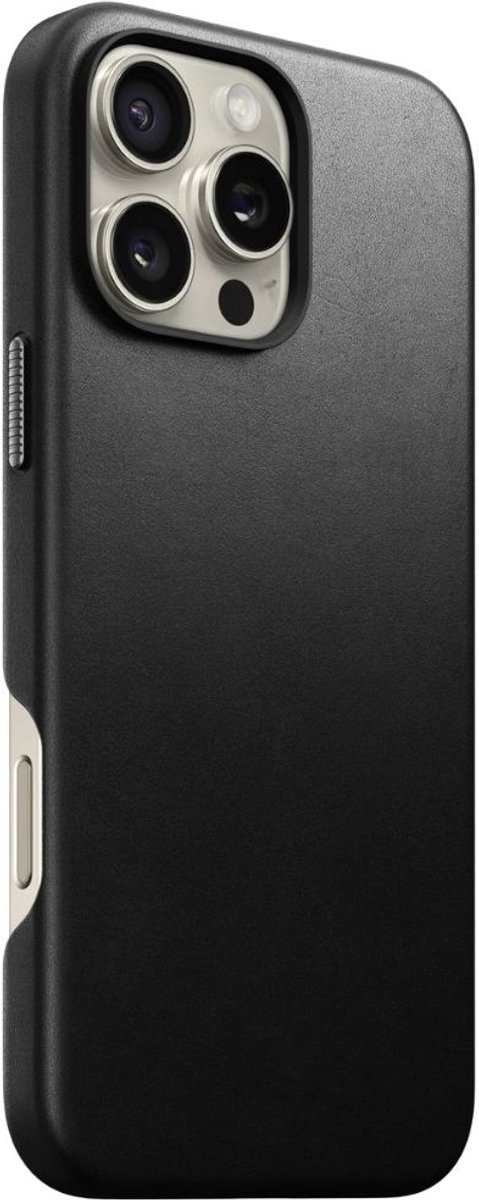 Nomad - Traditional Leather Case iPhone 16 Pro Max Mag Hoesje - Zwart