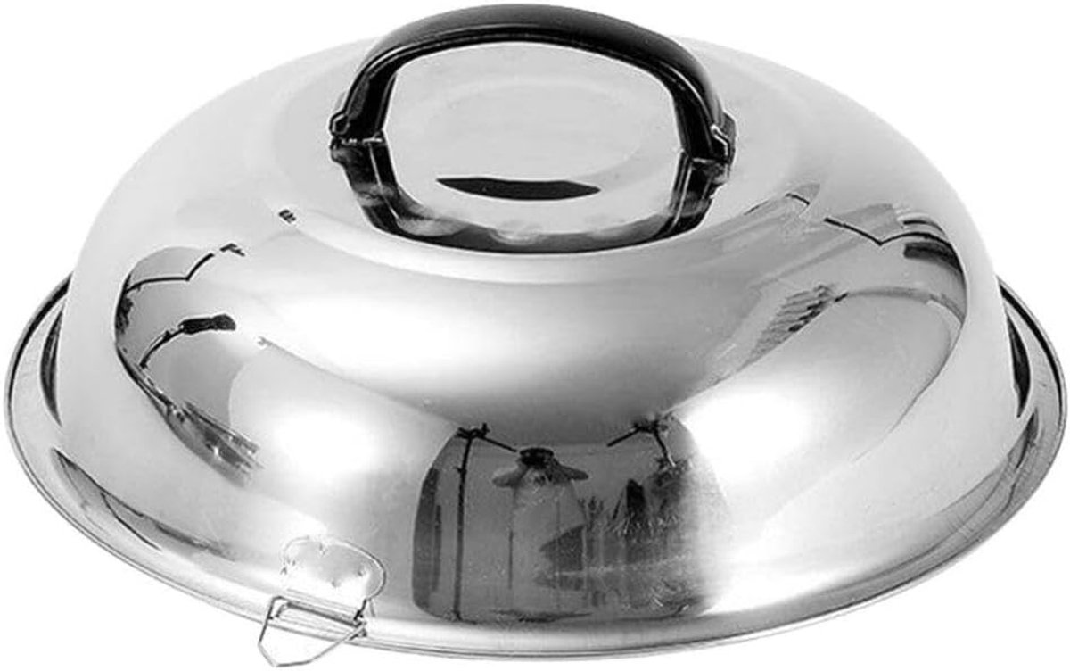 Pannendeksel - Universeel Deksel - Koken - Roestvrij Staal - 30 Cm - Zilver