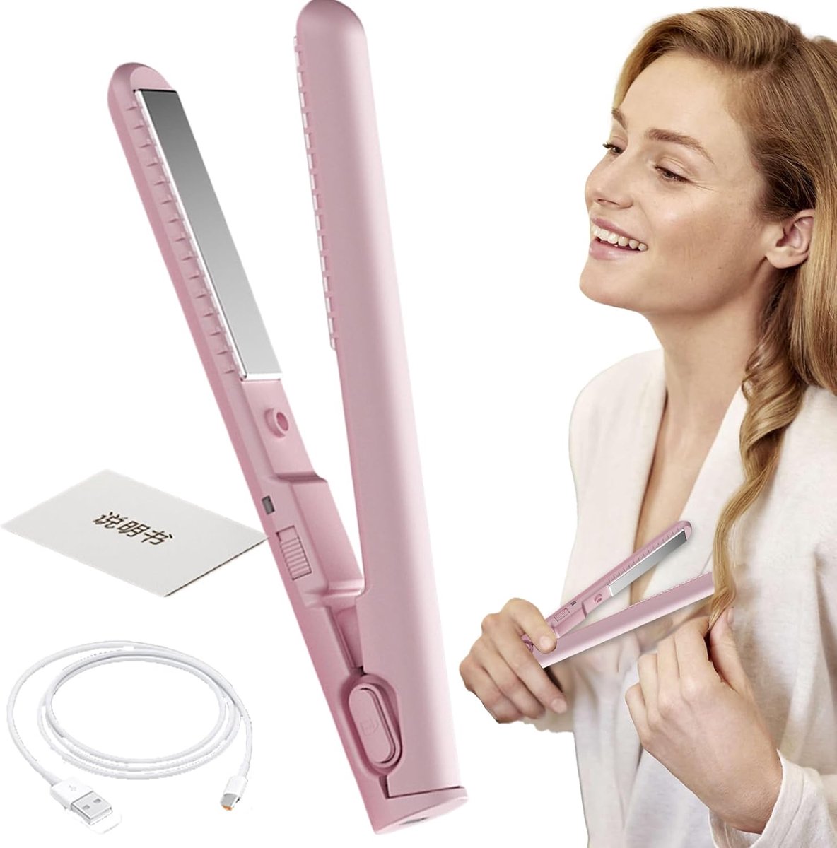 Draadloze Stijltang Krultang - Haarstyling Tool - Snel Kapsels - 2-in-1 Functie - 18 cm Lengte