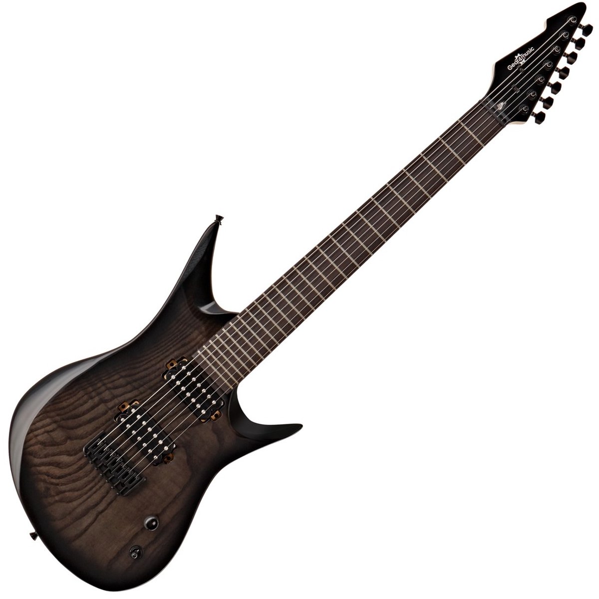 Harlem 7-snarige Elektrische Gitaar van Gear4music, Trans Black