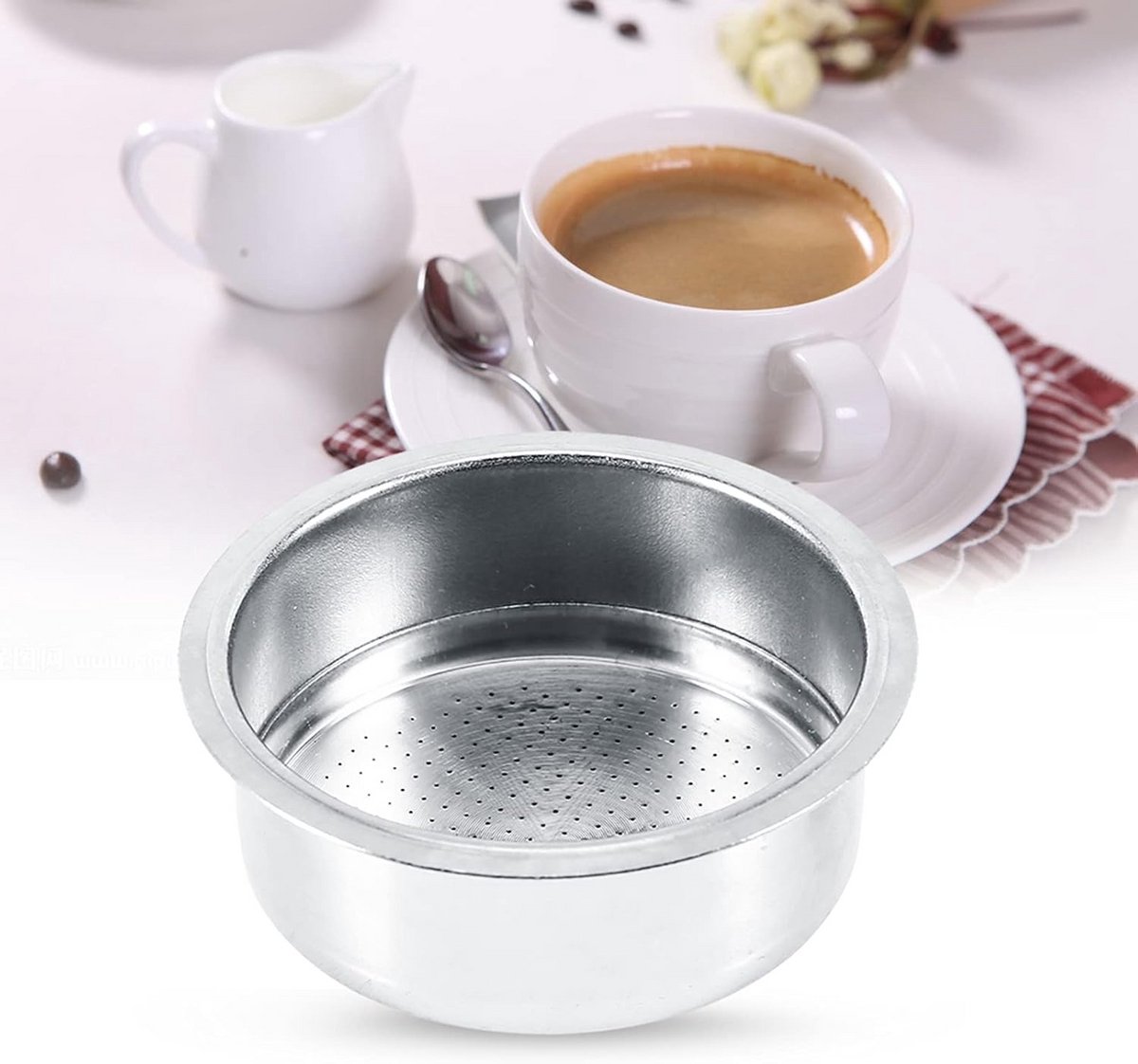 Herbruikbare Koffiefilter Basket van 2 Kops voor Espressomachines